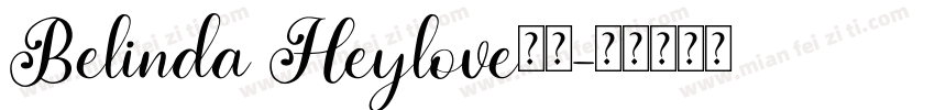 Belinda Heylove字体字体转换